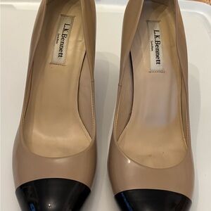 LK Bennett Cream and Black Heels with Classic Design